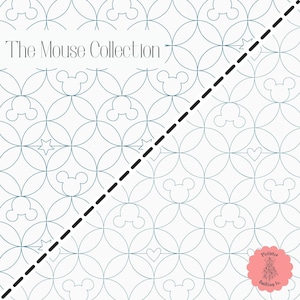 The Mouse Collection Digital Edge-to-Edge Quilting Pattern for Longarm Quilting