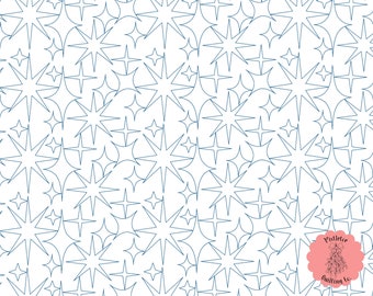 Stellar Digital Edge-to-Edge Quilting Pattern for Longarm Quilting