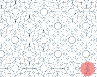May include: A seamless pattern of blue lines forming a geometric design with repeating diamond shapes. The pattern is on a white background.