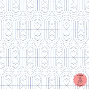 Jukebox Digitales Edge-to-Edge Quilting Muster für Langarm Quilting