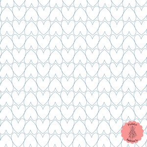 Nested Hearts Digital Edge-to-Edge Quilting Pattern for Longarm Quilting
