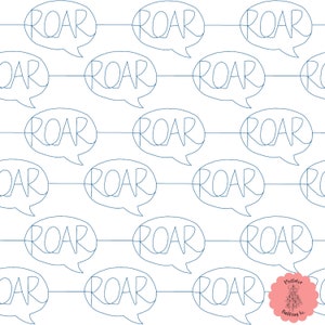 Roar Digital Edge-to-Edge Quilting Pattern for Longarm Quilting