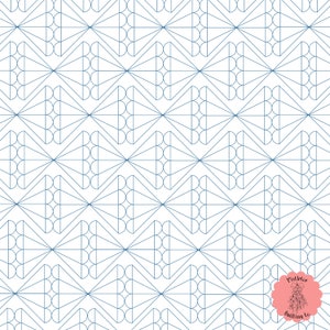 Flutter Digital Edge-to-Edge Quilting Pattern for Longarm Quilting