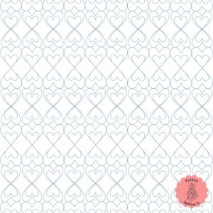 Double Stacked Hearts Digital Edge-to-edge Quilting Pattern for Longarm ...