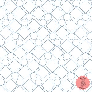 Square Dance Digital Edge-to-Edge Quilting Pattern for Longarm Quilting