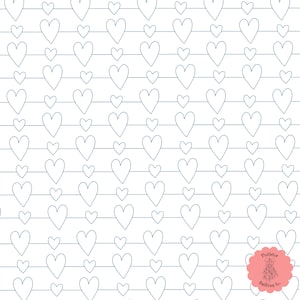 Heart Strings Digital Edge-to-Edge Quilting Pattern for Longarm Quilting