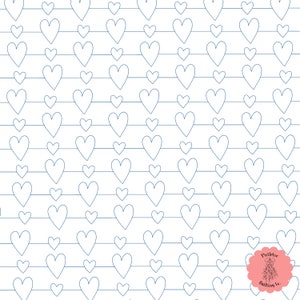 Heart Strings Digital Edge-to-Edge Quilting Pattern for Longarm Quilting