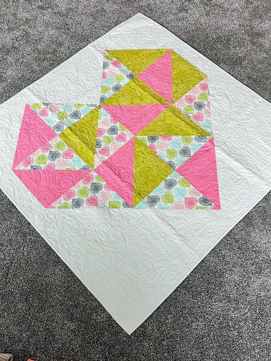 Heart Lap Quilt - Valentine's Day Lap Quilt - Etsy