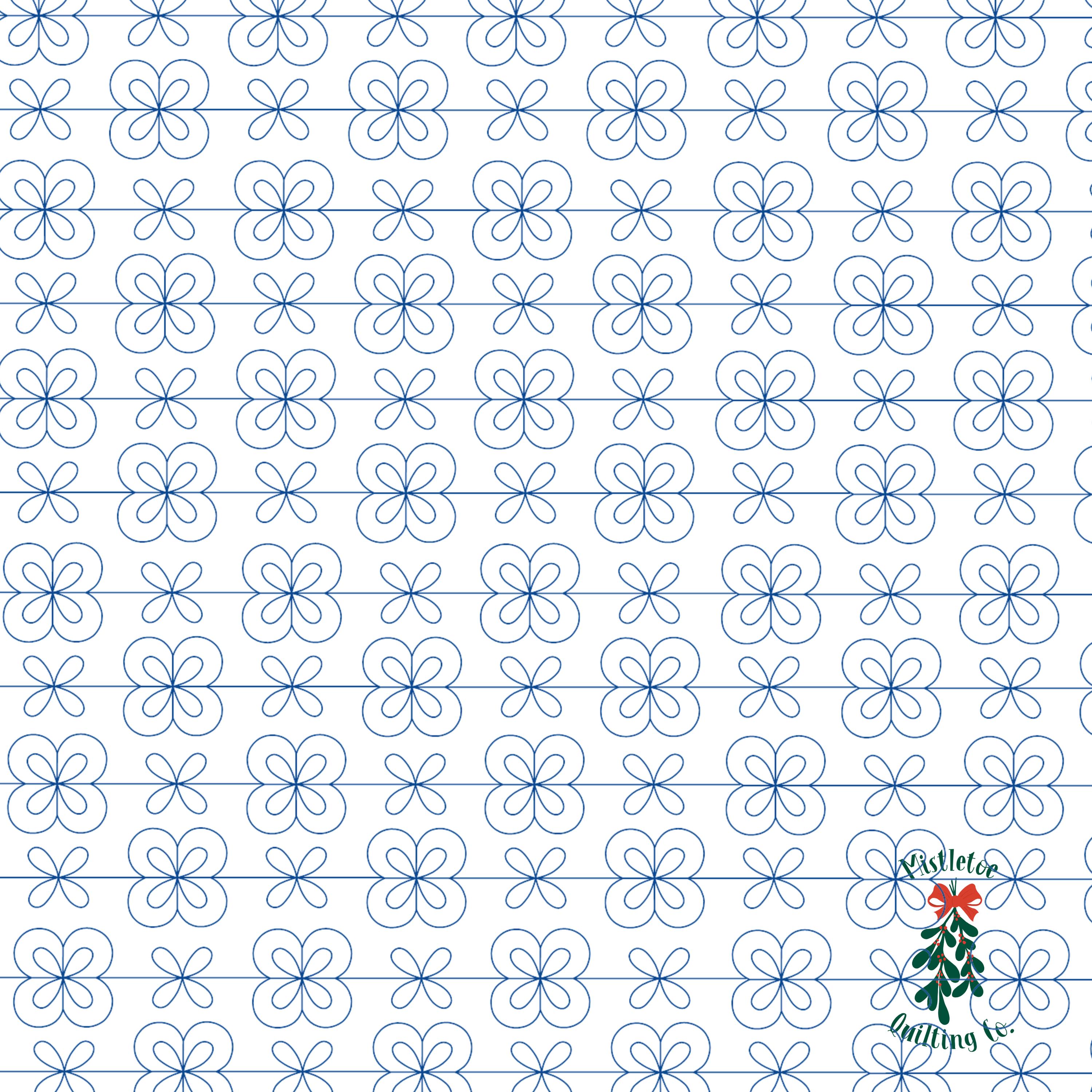 Hydrangea Digital Edge-to-edge Quilting Pattern for Longarm