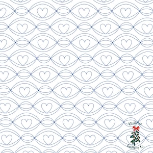 Love Boat Digital Edge-to-Edge Quilting Pattern for Longarm Quilting