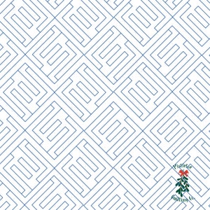 Boxy Digital Edge-to-Edge Quilting Pattern for Longarm Quilting