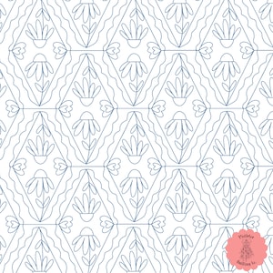 Coneflower - Digital Edge-to-Edge Quilting Patterns for Longarm Quilting