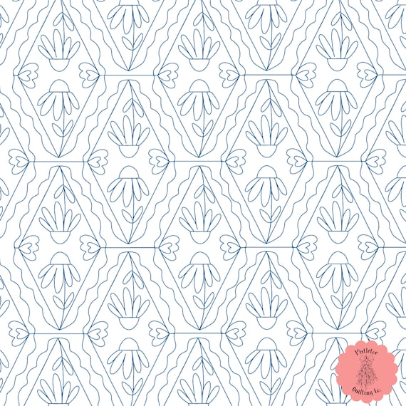Coneflower Digital Edgetoedge Quilting Patterns for Etsy