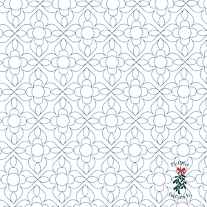 Floral Lattice Digital Edge-to-Edge Quilting Pattern for Longarm Quilting