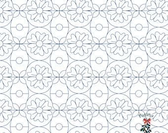 Bouquet Digital Edge to Edge Quilting Pattern for Longarm Quilting