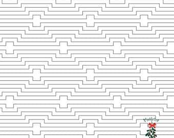 Aztec (Extended Width) Digital Edge-to-Edge Quilting Pattern for Longarm Quilting