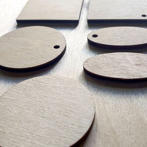 Cerchi in legno tagliati al laser, quadrati, ovali, spazi vuoti / forme vuote rotonde / forniture artigianali / 100 pezzi / 5-100 mm / progetti fai-da-fai-da-fare / ornamento / 5 mm