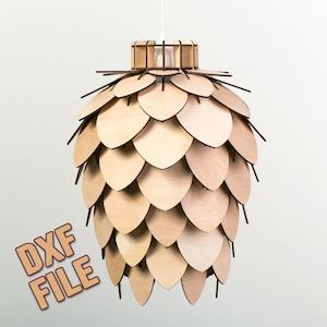 Template for Laser Cut Wooden Lampshade DXF File With 