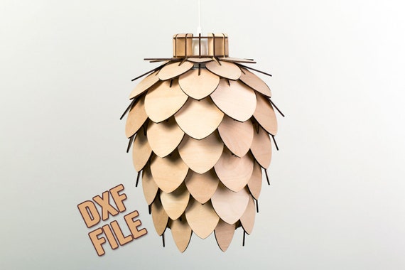 Template for Laser Cut Wooden Lampshade DXF File With 