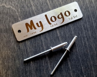 Personalized Craft Metal Tag |  customEngraving | Stainless Steel Product Tags | Engraved Metallic Placard | Customized Logo Sign | 70x18 mm