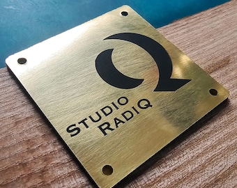 Personalized Brass Metal Tag | Custom Engraving | Custom Shape Product Tags | Engraved Metallic Label| Customized sizes Logo Sign | 3 sizes