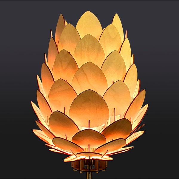 Chalk Small Deco Cone Lamp Beech