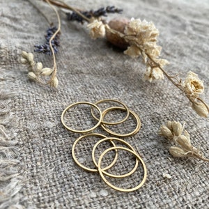Bague en laiton // Boho, or, bijou de créateur, forme moderne, antique 19 mm