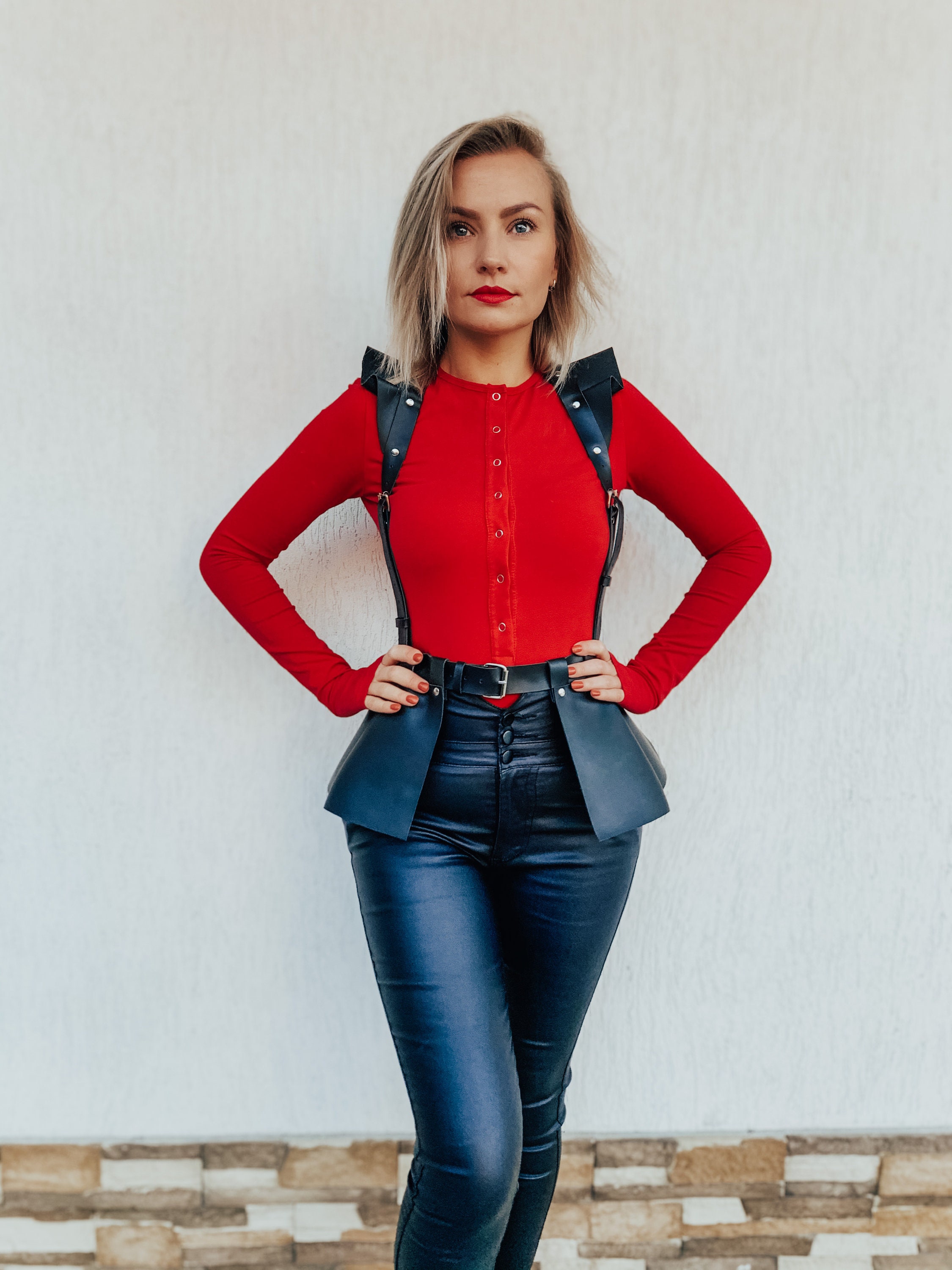 Leather Harness dressWomen harnessBondage dressDress Etsy