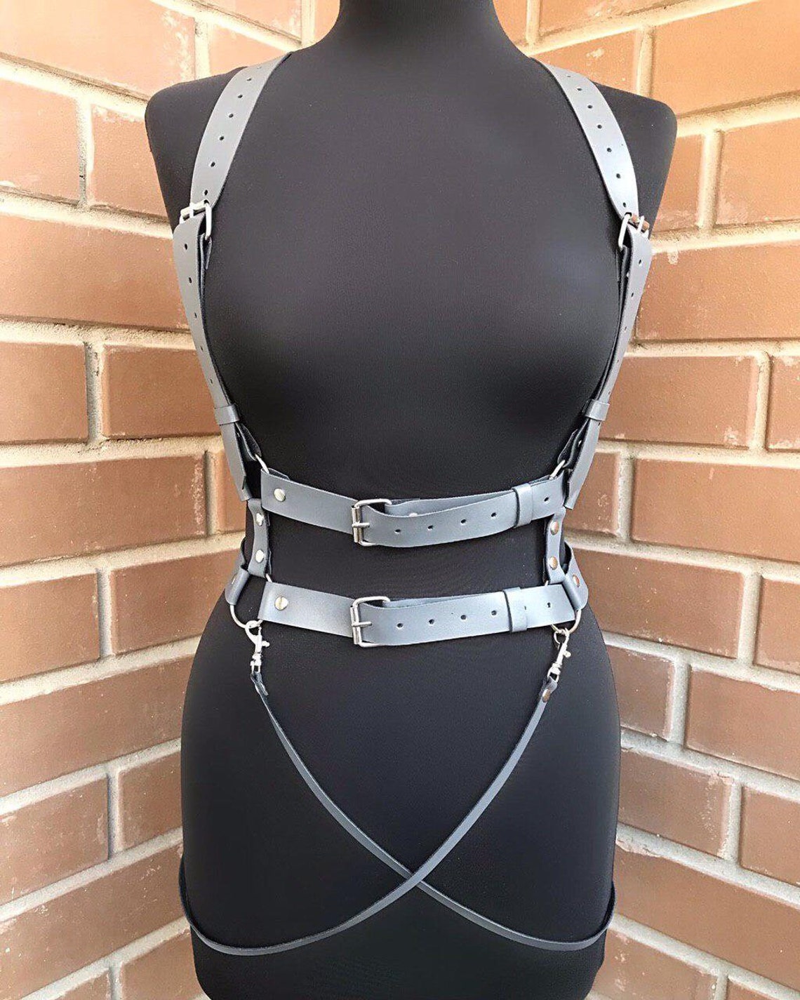Leather harness women leather harness bondage harness Etsy