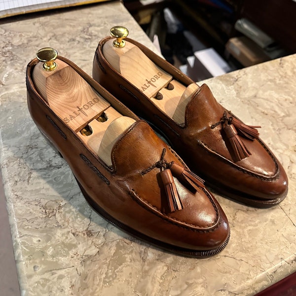 Handmade tassel loafers | High quality leather shoes | brown leather loafers | men’s casual moccasins | business casual shoes.