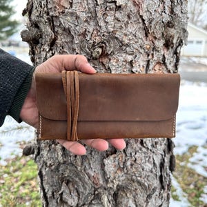 Handmade Genuine Leather Glasses Case | Brown Leather Envelope | Sunglasses Case | Unisex Multi-Purpose Leather Pouch | Gift for Him.
