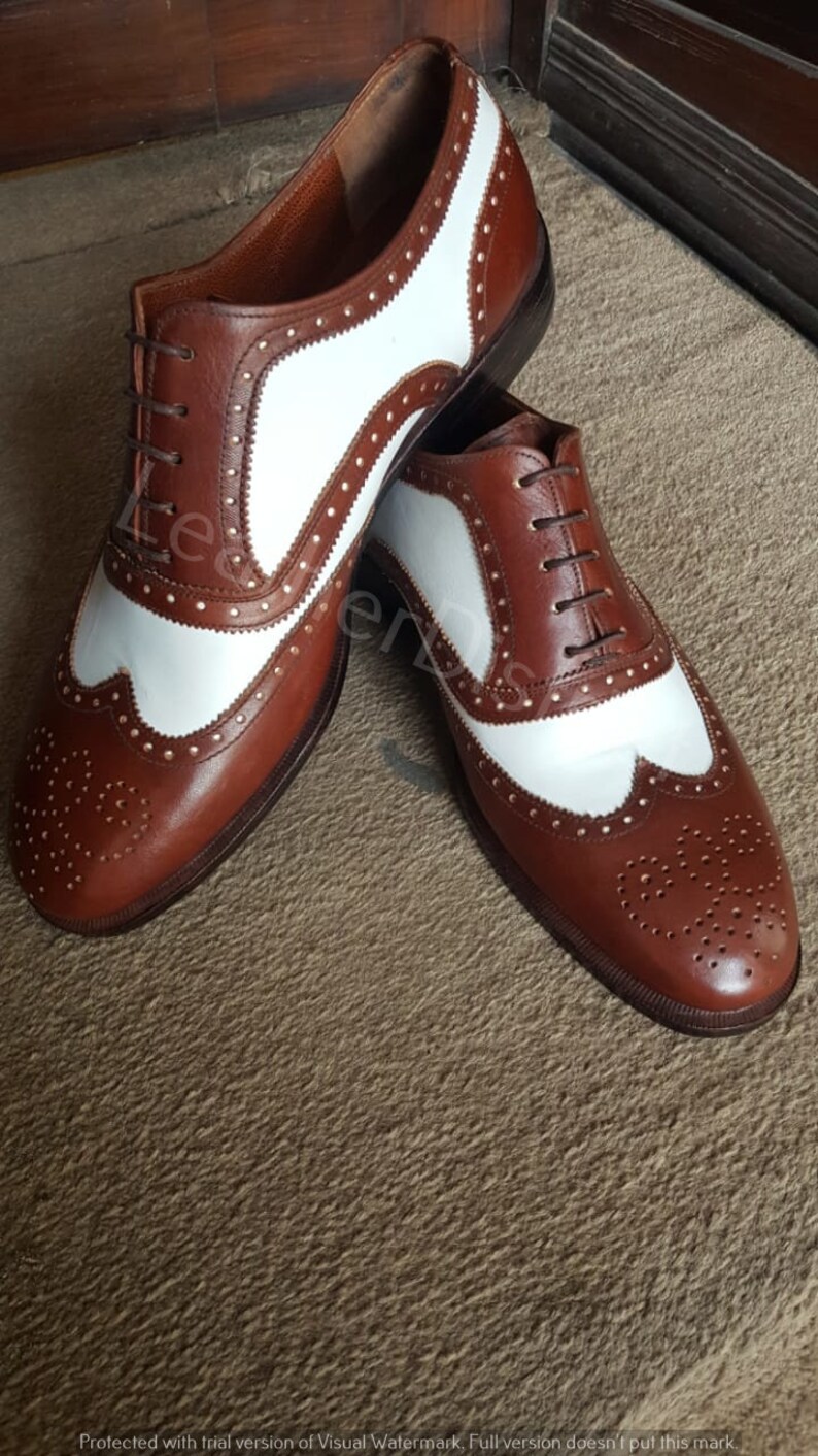 Men's Spectator Shoes Classic Handmade Leather Wingtips - Etsy