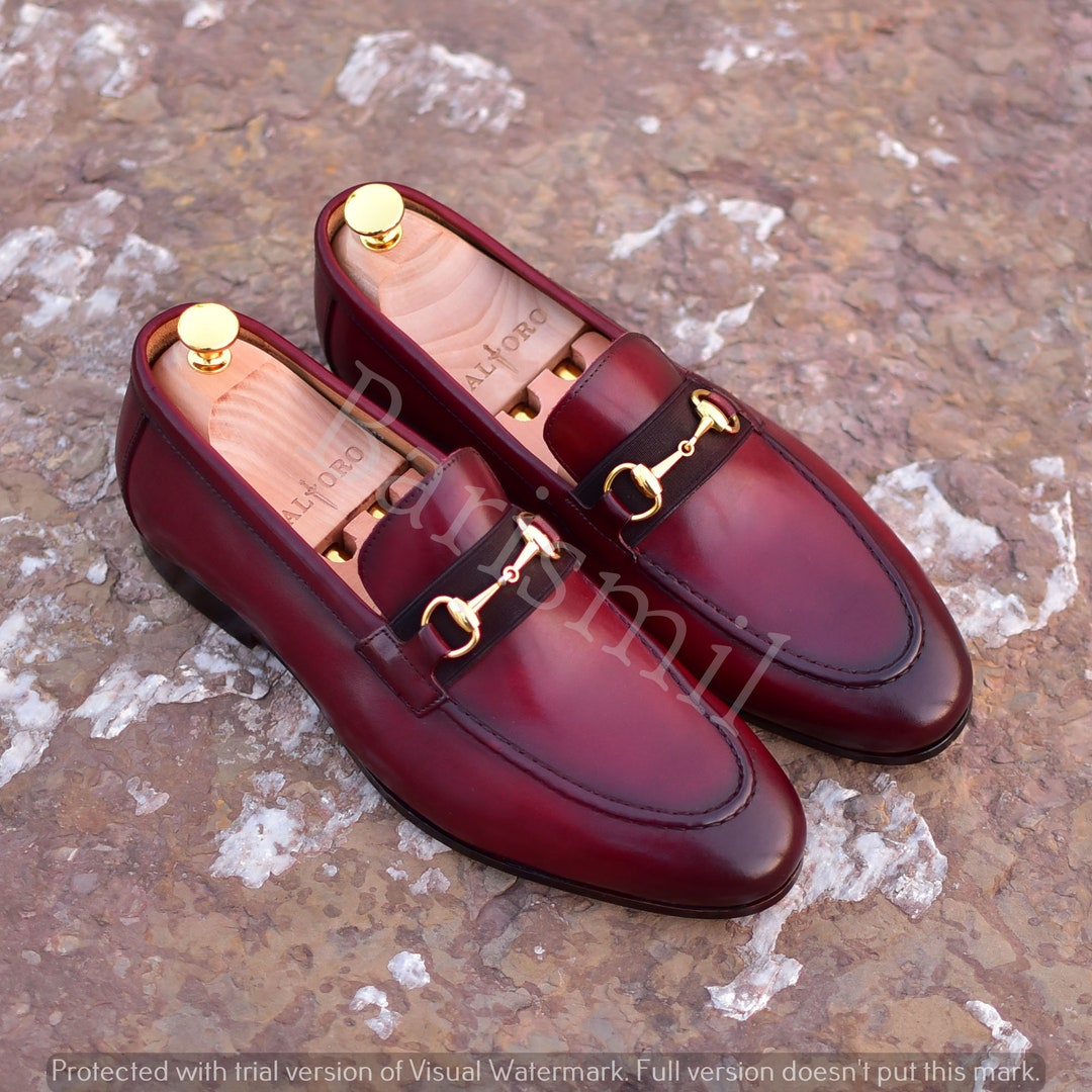 Salvatore Ferragamo Mens 9 Leather Horsebit Loafers Oxblood‎ Burgundy Classic Salvatore Ferragamo Red Dress Shoes for Men for sale | eBay main image 4
