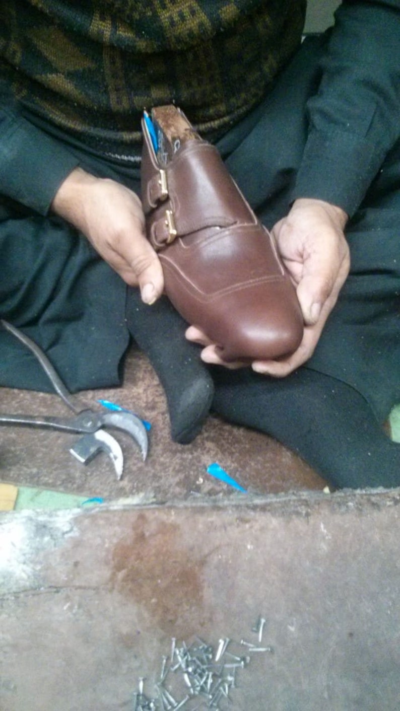 Handmade Green Patina Leather Loafers: Men's Bespoke Dress Shoes image 10