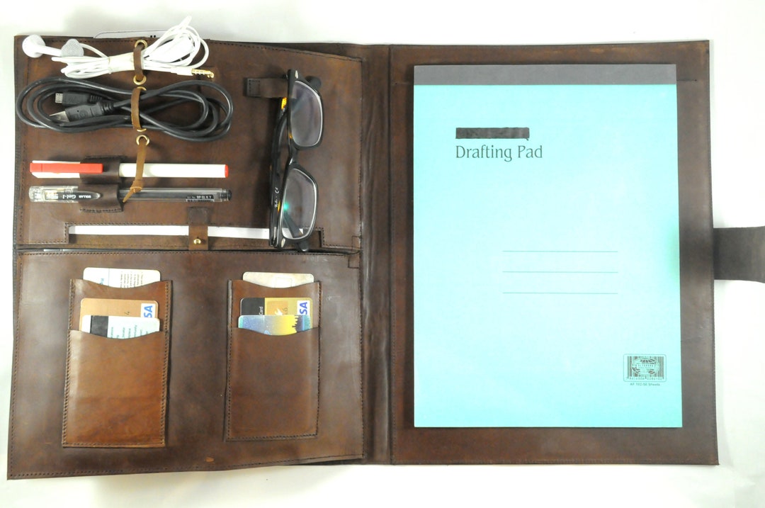 Handmade High-quality Leather Large Sized Notepad Portfolio Leather ...