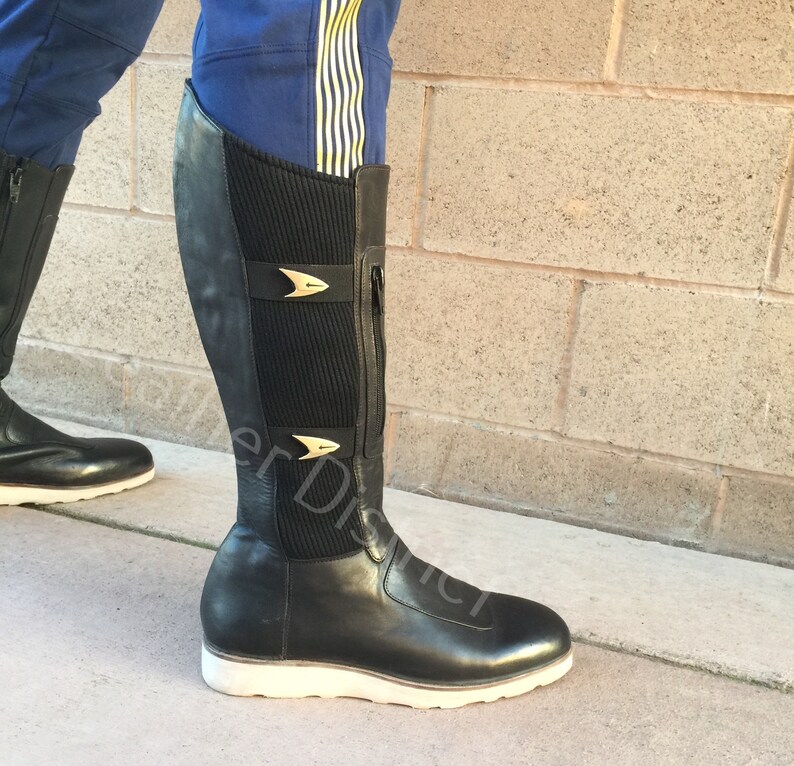 Handmade Tall Leather Uniform Boots Halloween Costume Boots Etsy Canada