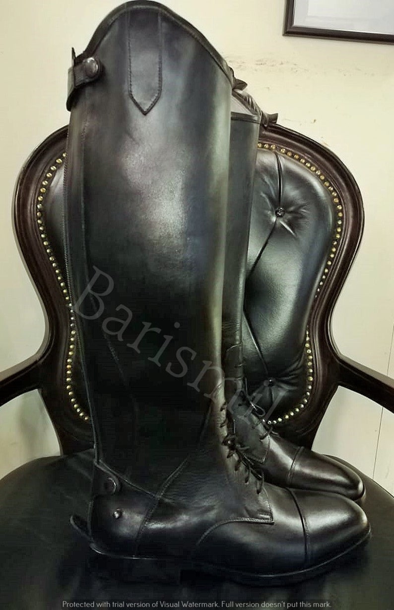 Equestrian Riding Boots Leather Riding Field Boots Custom Boots Tall