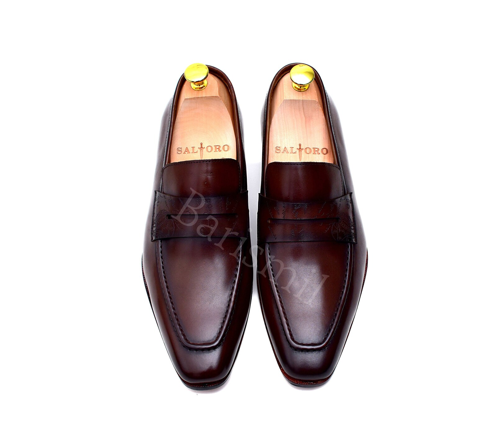 Mocassins à pampilles marron foncé - Fabriqués en Italie