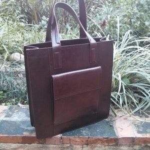 Men Leather Tote Bag | Handmade Tote Bag | Leather Men Shoulder Bag | Leather Tote Bag | Brown Leather Tote Bag | Men Office Tote Bag.