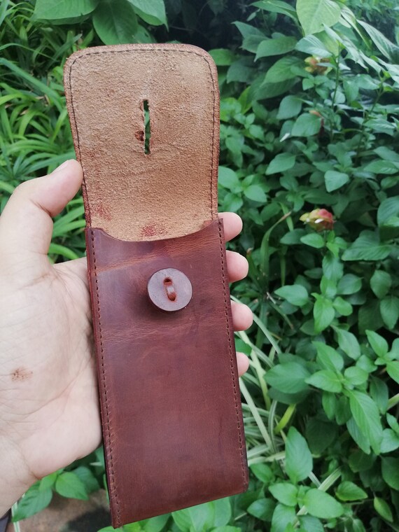 Leather Watch Case Handmade Leather Wrist Watch Case Leather Etsy