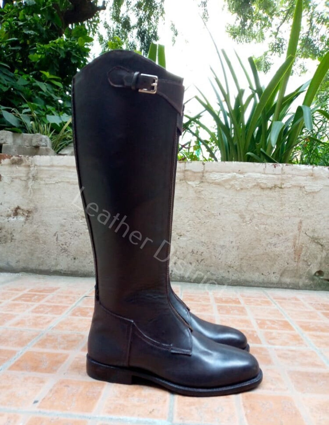 Leather Equestrian Riding Boots Men Uniform Riding Boots - Etsy