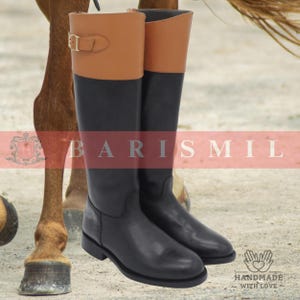 Handgefertigte Polo-Boots aus Leder für Herren | Reiter Reitstiefel | Bekleidung für Polo & Dressur | Handgefertigte Reitschuhe
