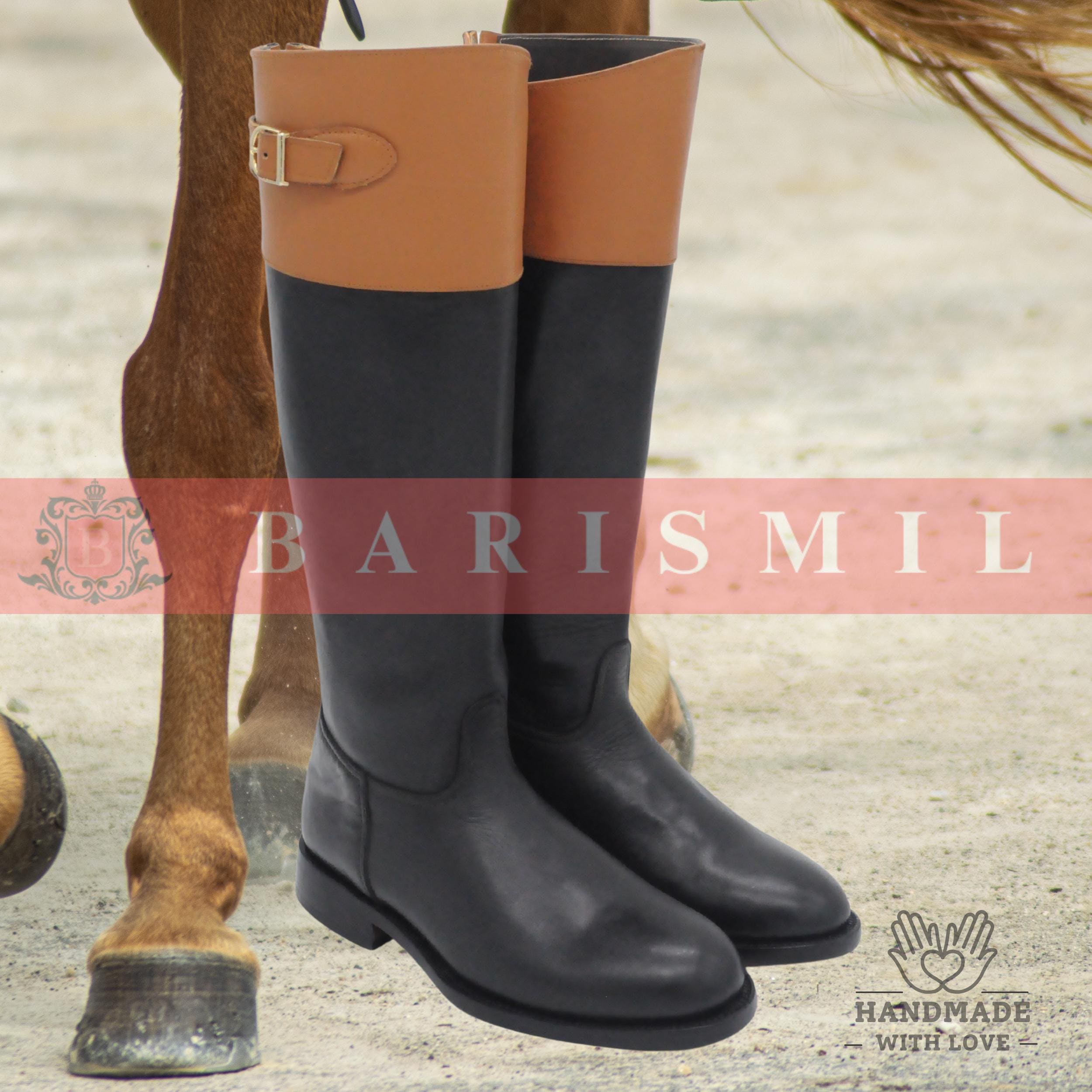 Handmade Leather Polo Boots: Equestrian Riding Footwear for Women & Men