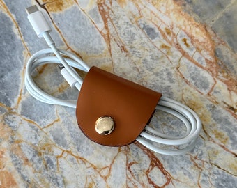 Leather Cable Ties | Leather Cable Organizers | Leather Cable Holders | Cord Organizer | Cord Keeper | Headphone Cord Wrap | Cord Holders.