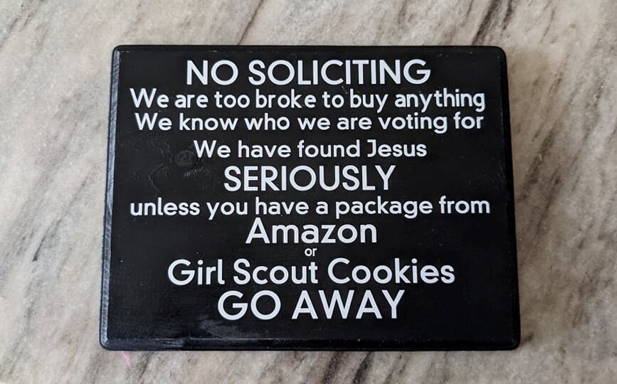 No Soliciting Sign Girl Scout Cookies Amazon Prime Funny Etsy No Soliciting Sign Girl Scout Cookies Amazon Prime Funny Etsy