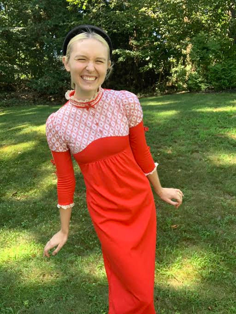 Vintage Cottagecore Victorian Dress Prairie Victoriana