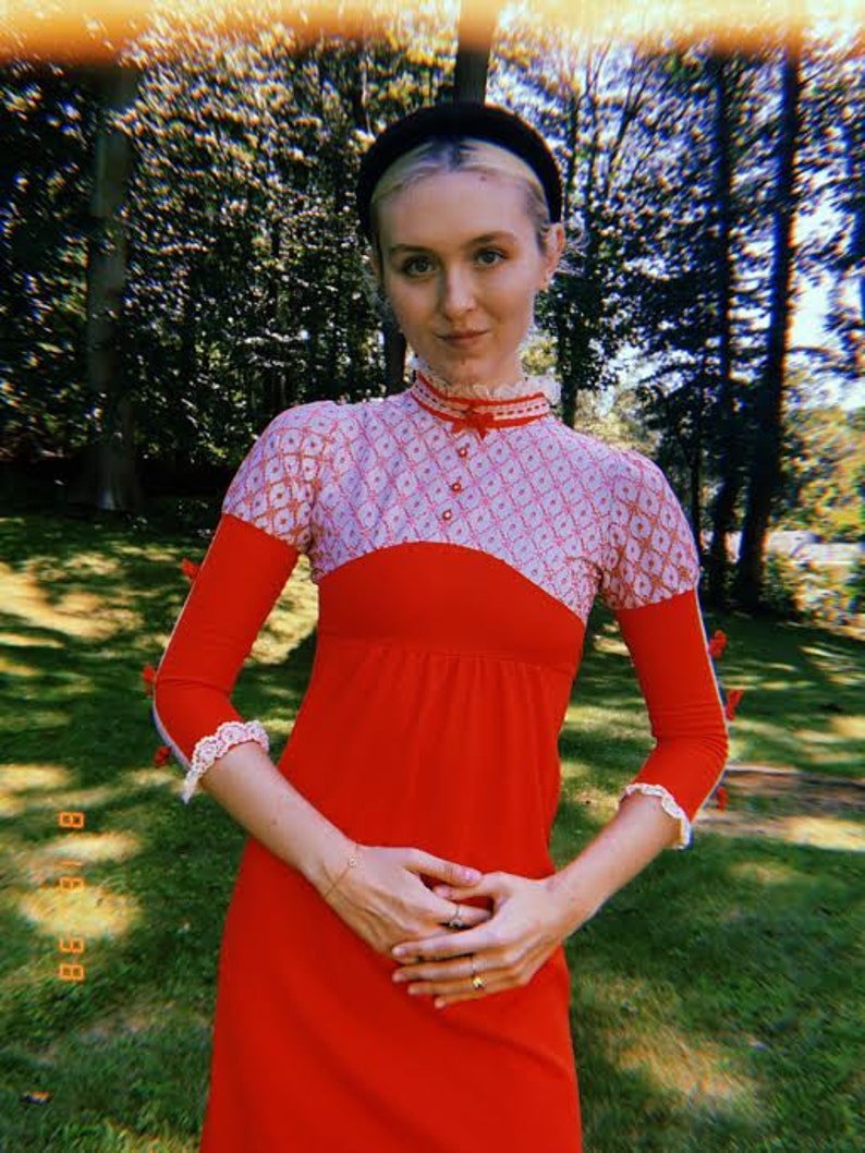 Vintage Cottagecore Victorian Dress Prairie Victoriana