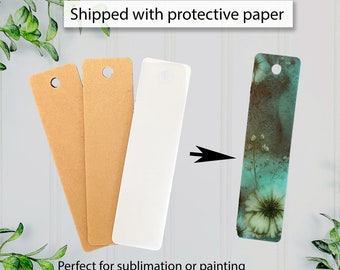 Sublimation Bookmark Blanks White Acrylic for DIY Crafts 1.25in x 4.7in