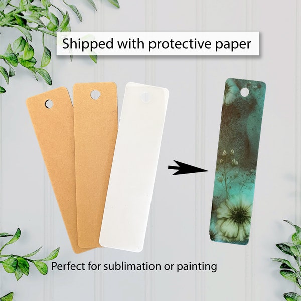 Sublimation Bookmark Blanks White Acrylic for DIY Crafts 1.25in x 4.7in