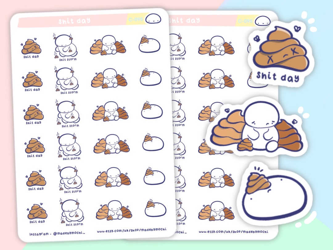 Shit Sticker Pack Shit Day Stickers , Bad Day Planner Stickers, Sad Day Mood Tracker ...